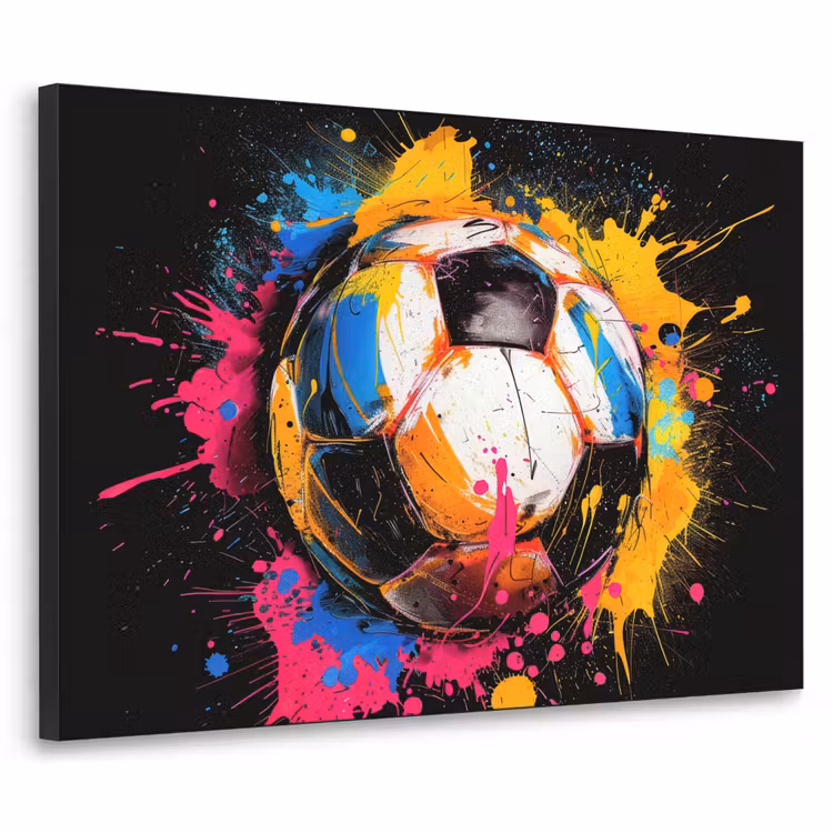 Art Frame - Graffiti - Sport - Voetbal - Verf - Bal — 1