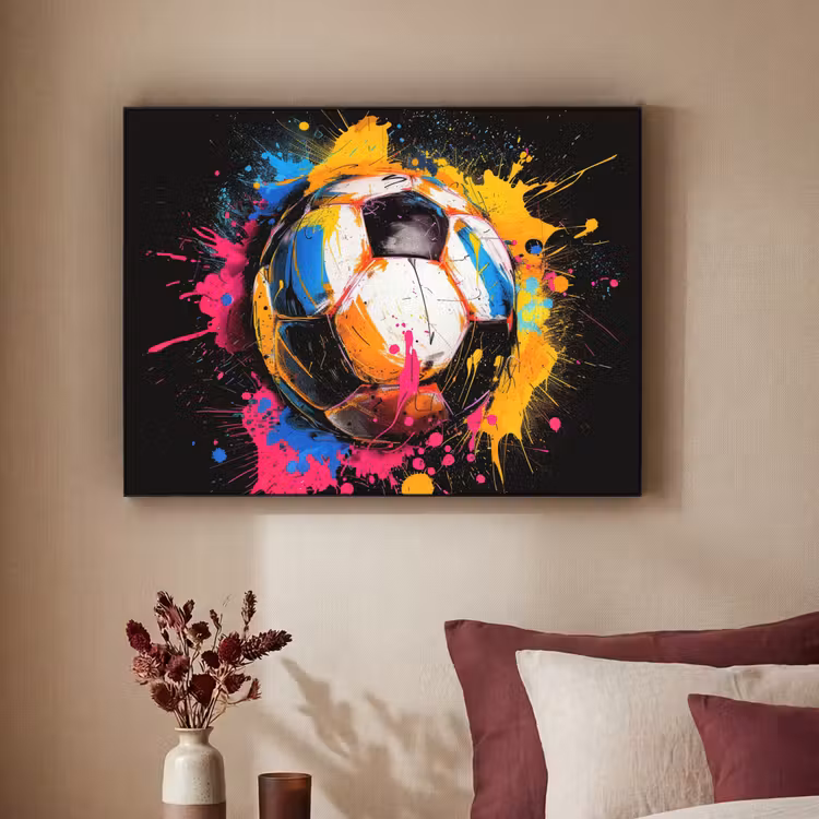 Art Frame - Graffiti - Sport - Voetbal - Verf - Bal — 2