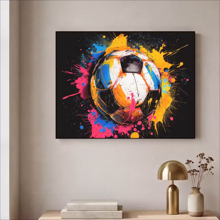 Art Frame - Graffiti - Sport - Voetbal - Verf - Bal — 3