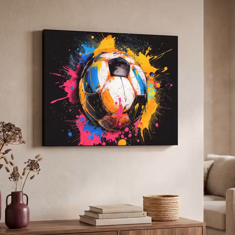Art Frame - Graffiti - Sport - Voetbal - Verf - Bal — 4