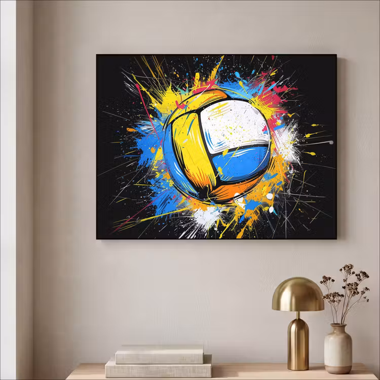 Art Frame - Graffiti - Sport - Volleybal - Bal — 3