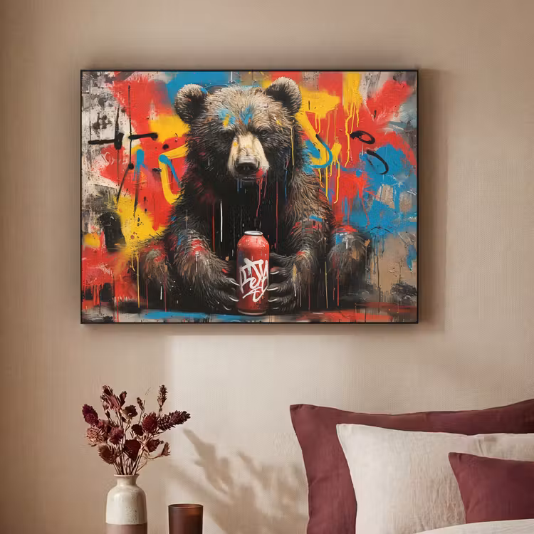 Art Frame - Graffiti - Beer - Dier - Muur - Street art — 2