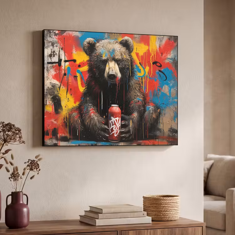 Art Frame - Graffiti - Beer - Dier - Muur - Street art — 4