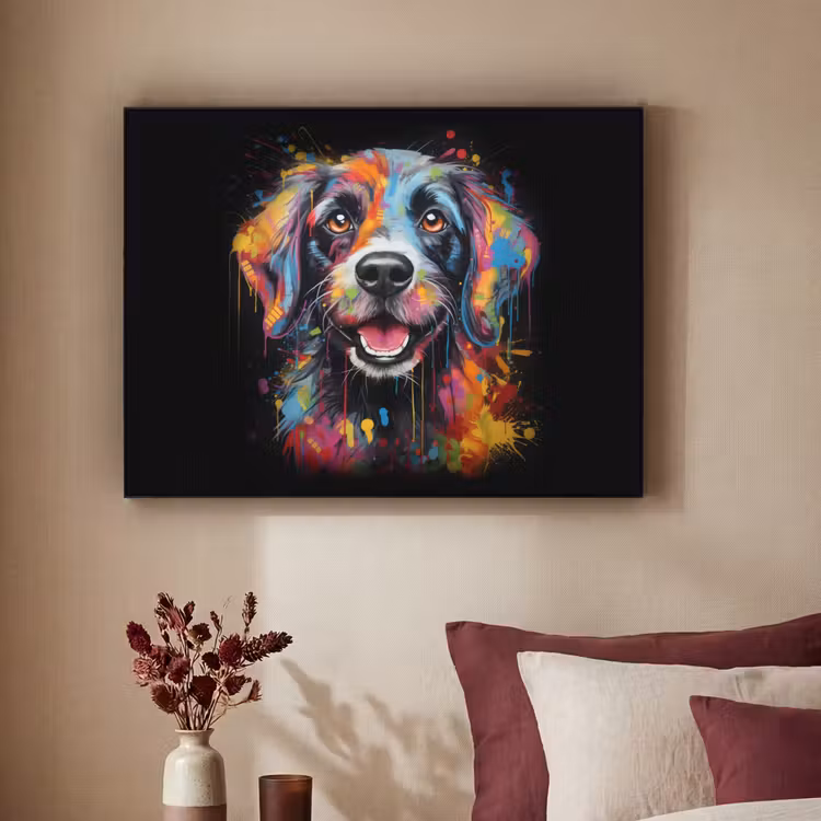 Art Frame - Graffiti - Hond - Zwart - Kleuren — 2