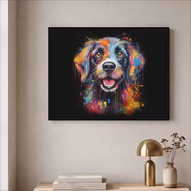 Art Frame - Graffiti - Hond - Zwart - Kleuren — 3