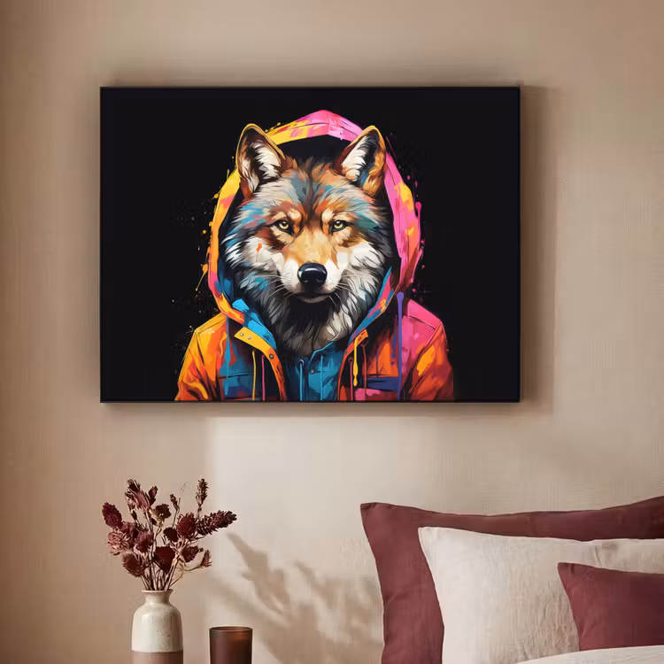 Art Frame - Graffiti - Wolf - Jas - Zwart — 2