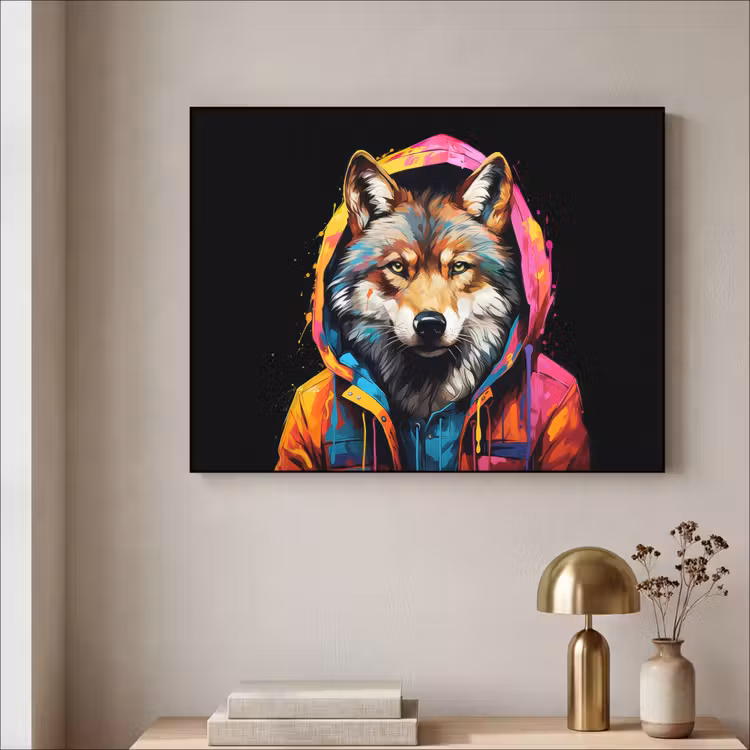 Art Frame - Graffiti - Wolf - Jas - Zwart — 3
