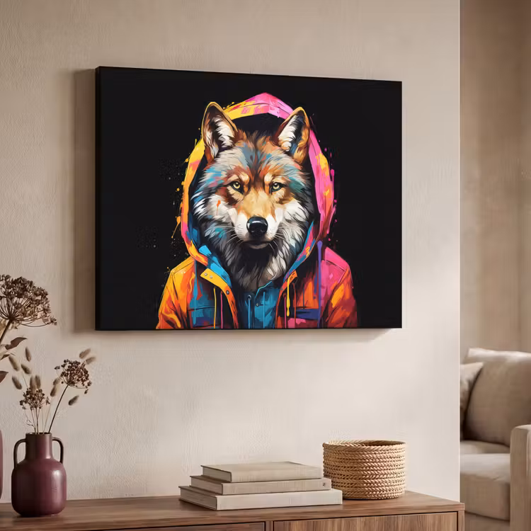 Art Frame - Graffiti - Wolf - Jas - Zwart — 4