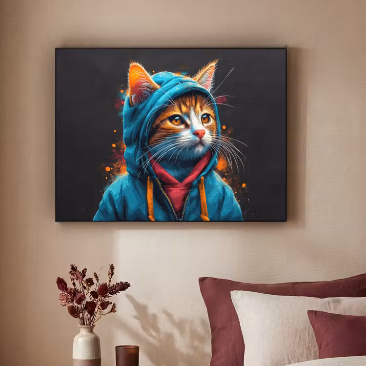 Art Frame - Graffiti - Kat - Zwart - Jas - Street art — 2