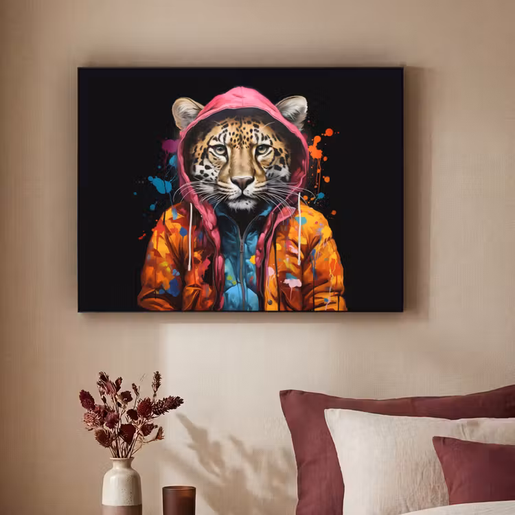Art Frame - Graffiti - Luipaard - Zwart - Jas — 2