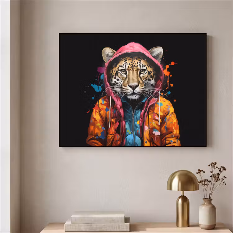 Art Frame - Graffiti - Luipaard - Zwart - Jas — 3
