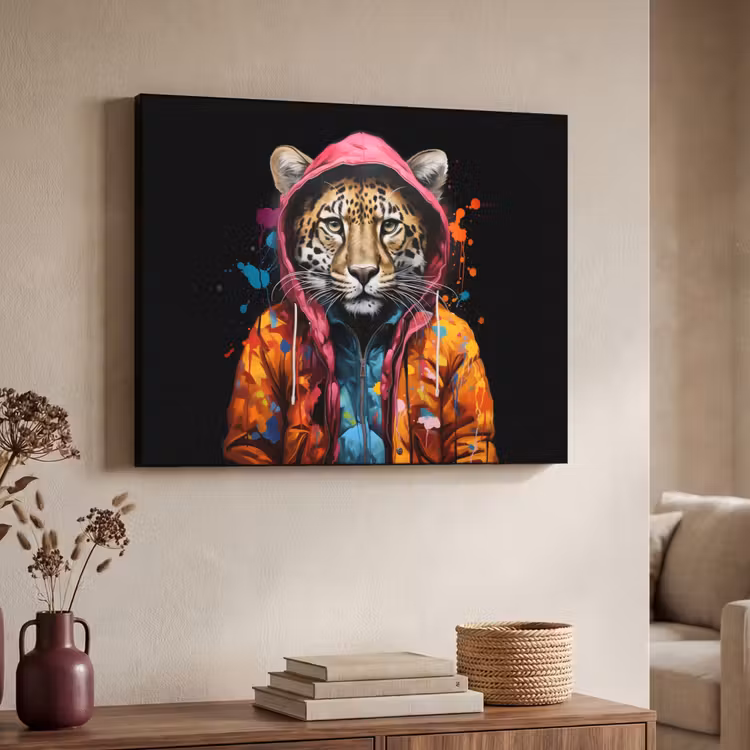 Art Frame - Graffiti - Luipaard - Zwart - Jas — 4