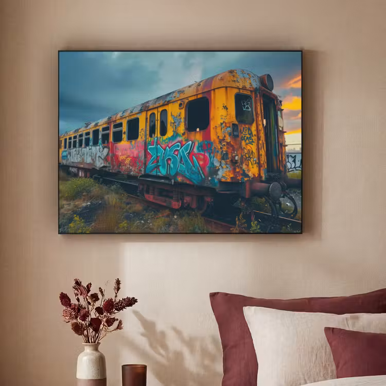 Art Frame - Graffiti - Verlaten trein - Street art — 2