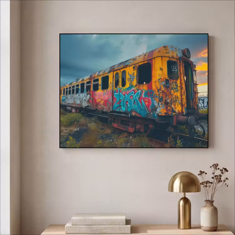 Art Frame - Graffiti - Verlaten trein - Street art — 3