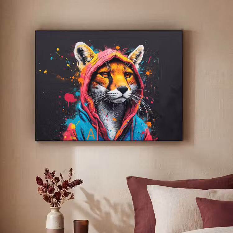 Art Frame - Graffiti - Vos - Jas - Pop art - Dieren — 2