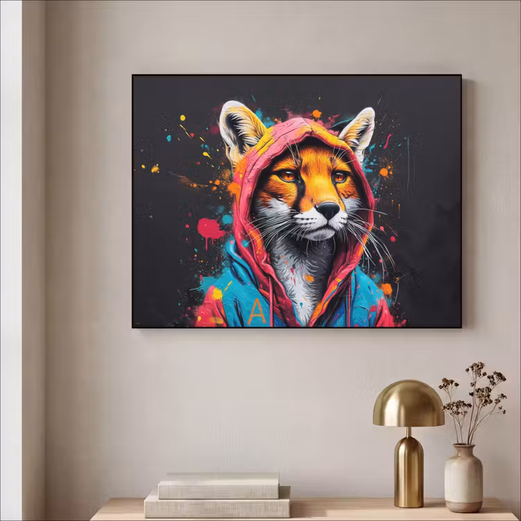 Art Frame - Graffiti - Vos - Jas - Pop art - Dieren — 3
