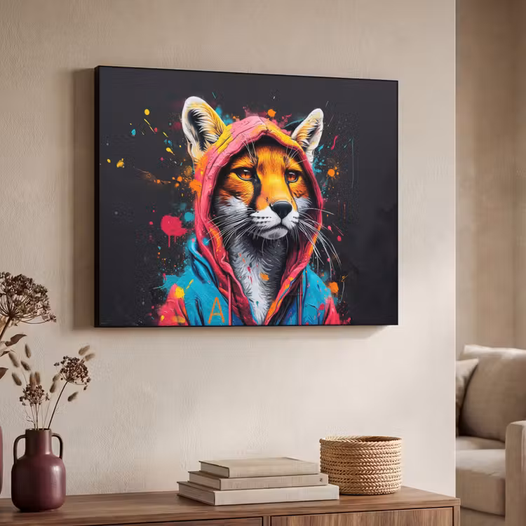 Art Frame - Graffiti - Vos - Jas - Pop art - Dieren — 4