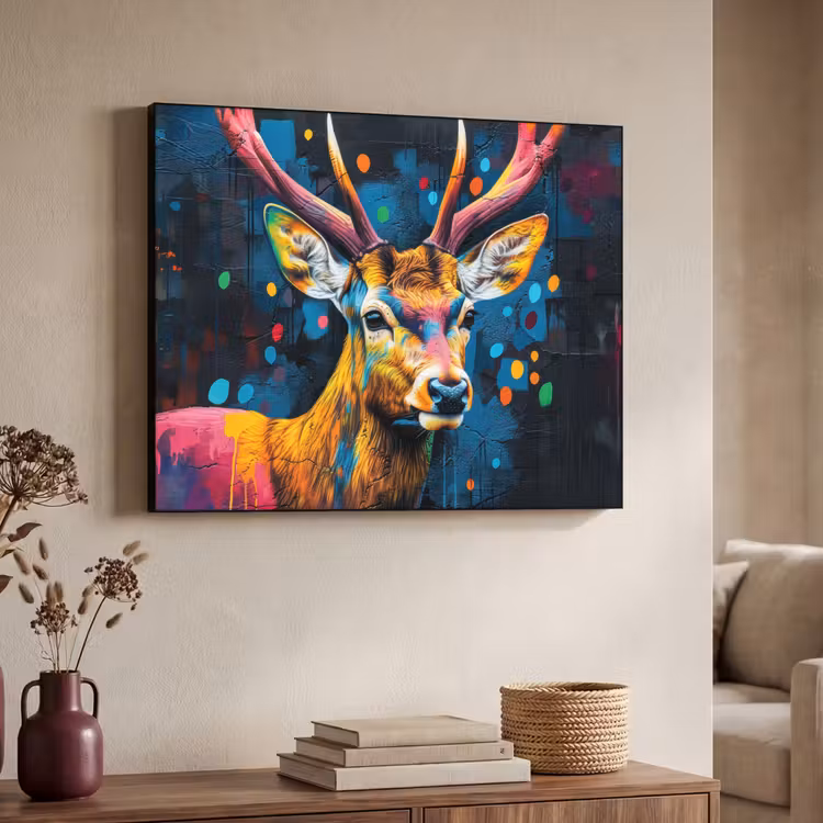 Art Frame - Graffiti - Hert - Dier - Kleurrijk — 4