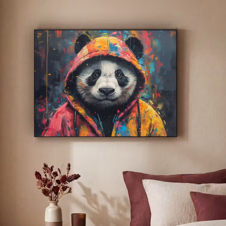 Art Frame - Graffiti - Panda - Jas - Kleurrijk - Street art — 2