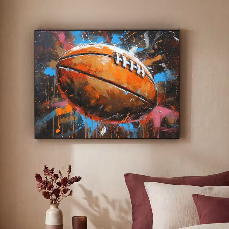 Art Frame - Graffiti - Rugby - Kleurrijk - Rugbybal — 2