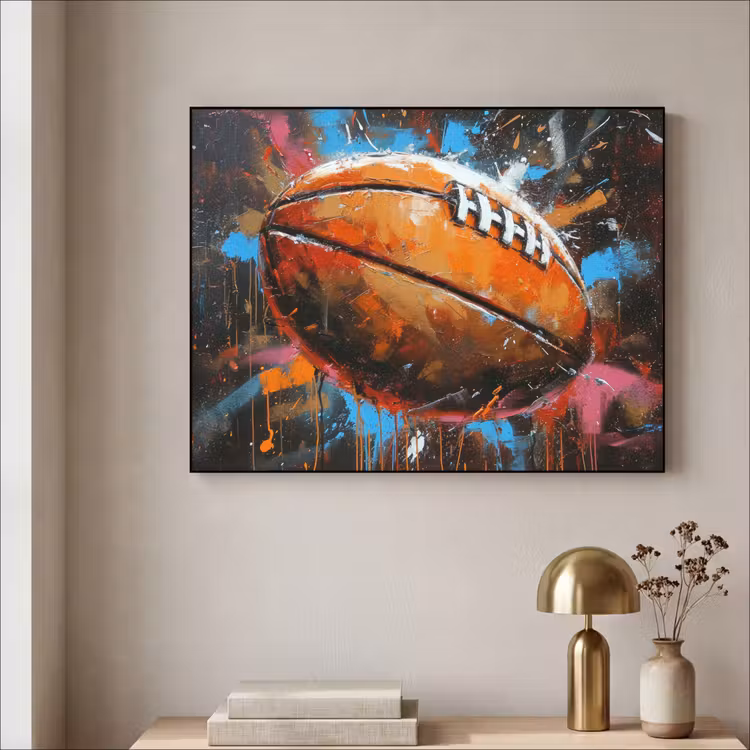 Art Frame - Graffiti - Rugby - Kleurrijk - Rugbybal — 3