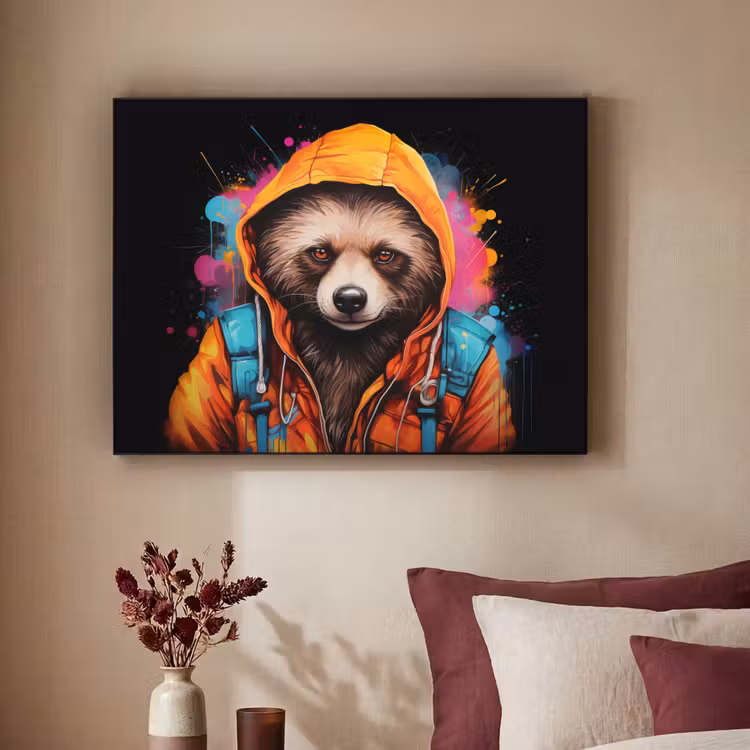 Art Frame - Graffiti - Wasbeer - Jas - Zwart — 2