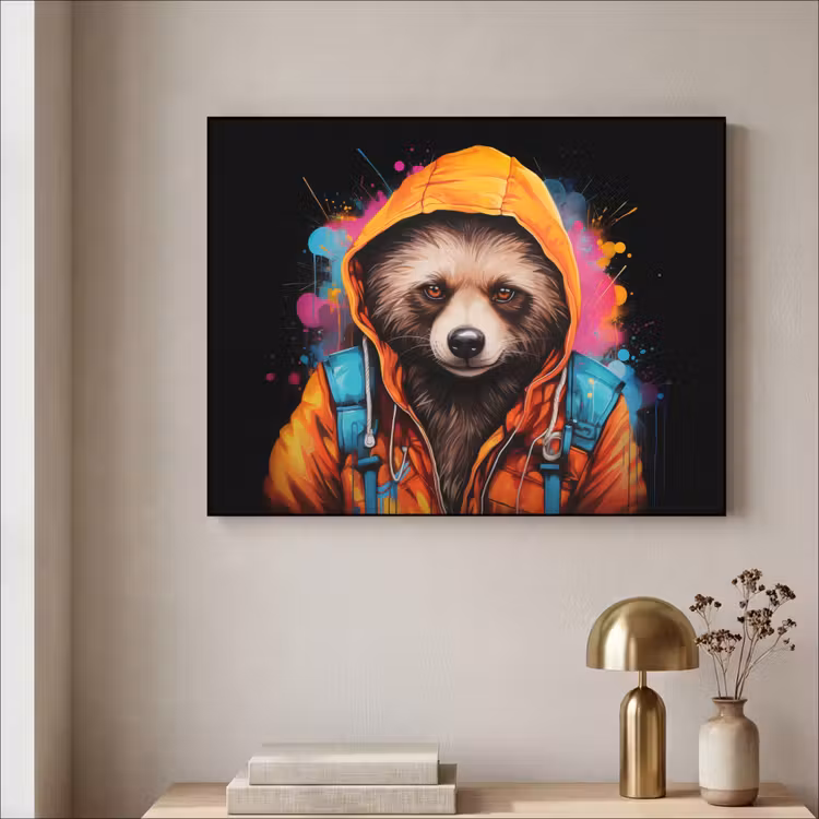 Art Frame - Graffiti - Wasbeer - Jas - Zwart — 3