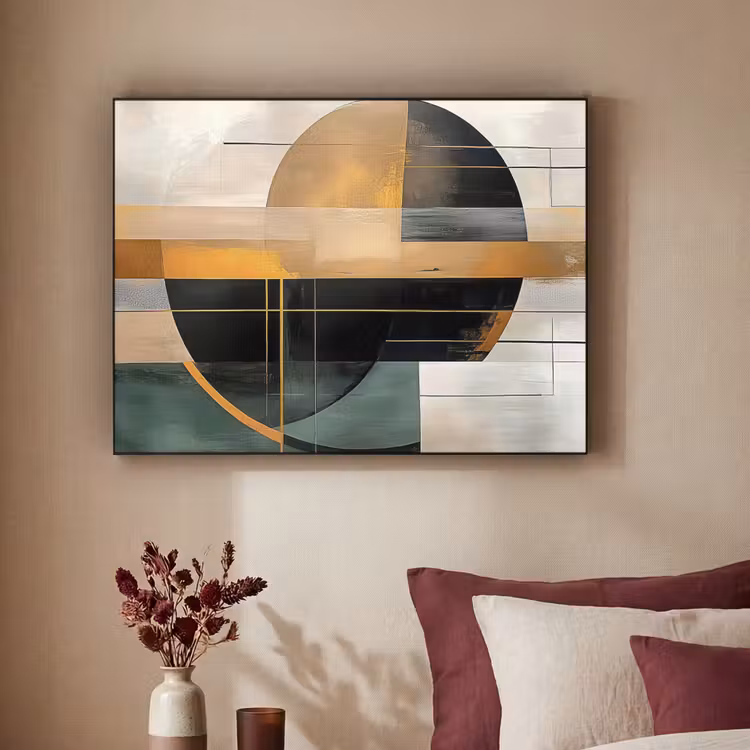 Art Frame - Abstract - Goud - Brons - Groen - Vormen - Modern — 2