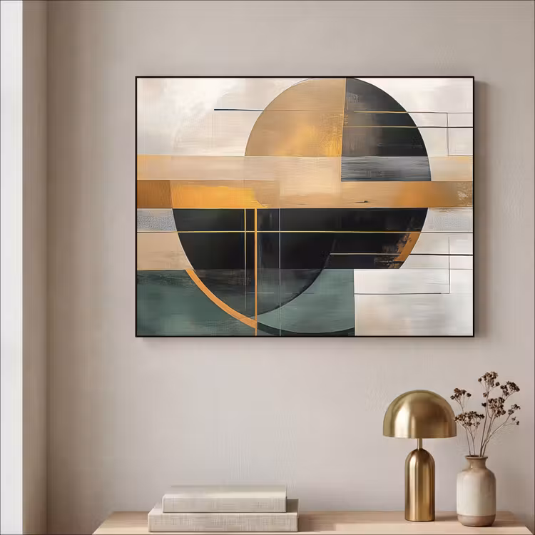 Art Frame - Abstract - Goud - Brons - Groen - Vormen - Modern — 3
