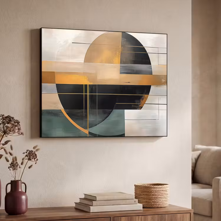 Art Frame - Abstract - Goud - Brons - Groen - Vormen - Modern — 4