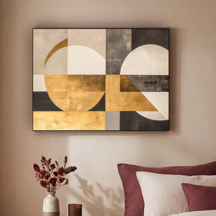 Art Frame - Abstract - Goud - Grijs - Vormen - Geometrisch — 2