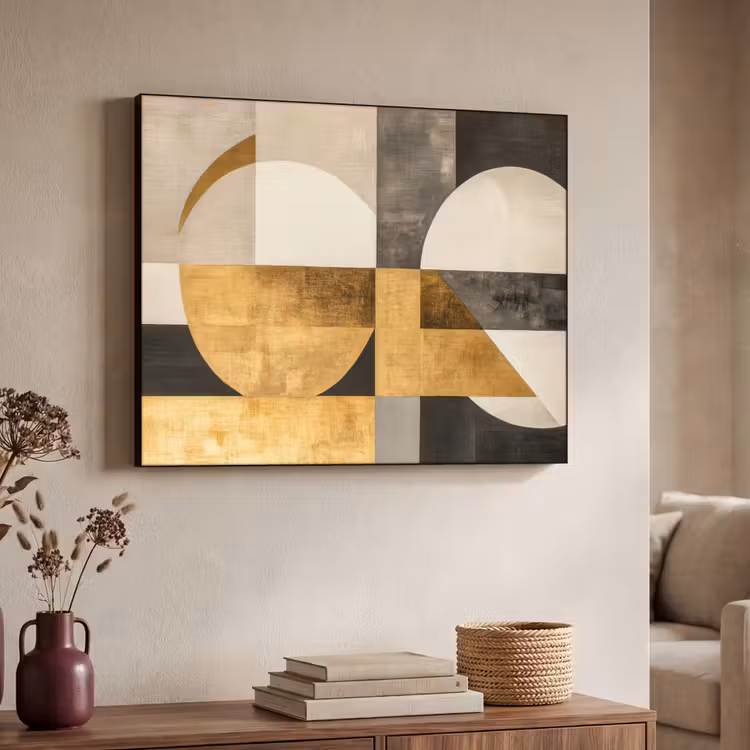 Art Frame - Abstract - Goud - Grijs - Vormen - Geometrisch — 4