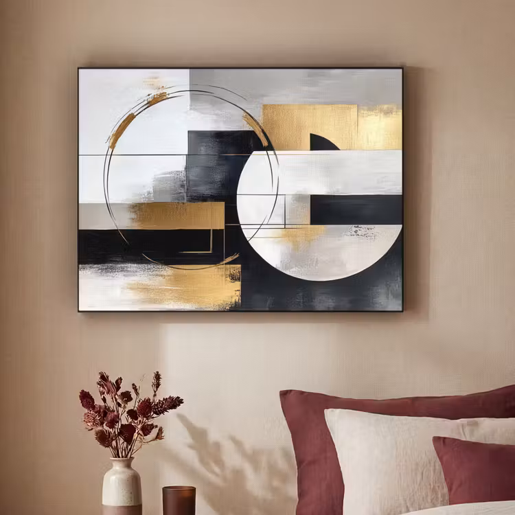 Art Frame - Abstract - Goud - Zilver - Vormen - Aesthetic — 2