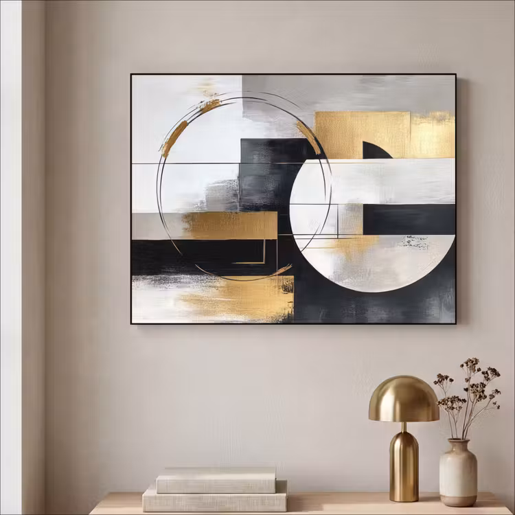 Art Frame - Abstract - Goud - Zilver - Vormen - Aesthetic — 3