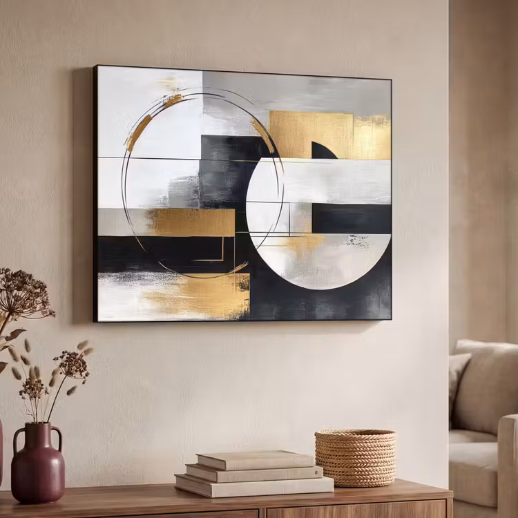 Art Frame - Abstract - Goud - Zilver - Vormen - Aesthetic — 4