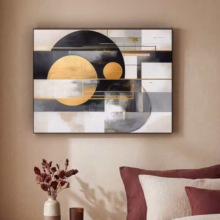 Art Frame - Abstract - Goud - Zilver - Vormen - Aesthetic - Modern — 2