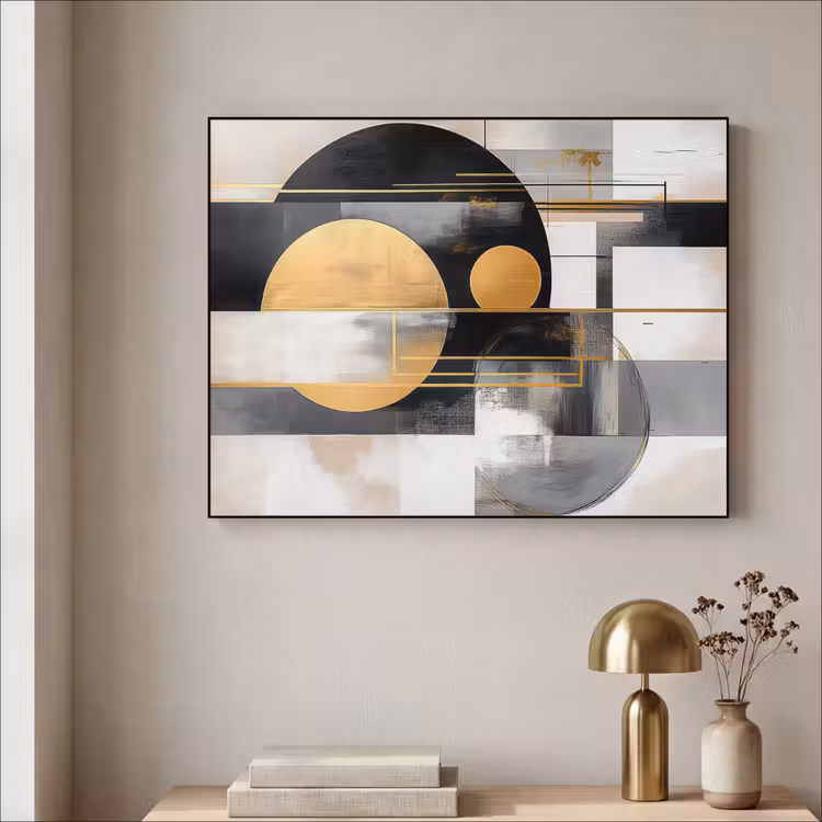 Art Frame - Abstract - Goud - Zilver - Vormen - Aesthetic - Modern — 3