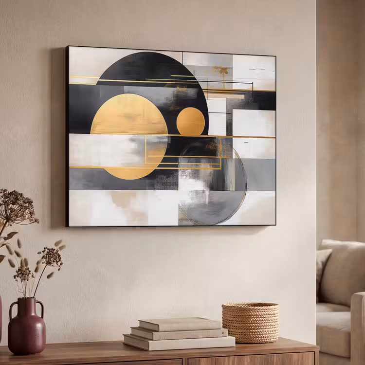 Art Frame - Abstract - Goud - Zilver - Vormen - Aesthetic - Modern — 4