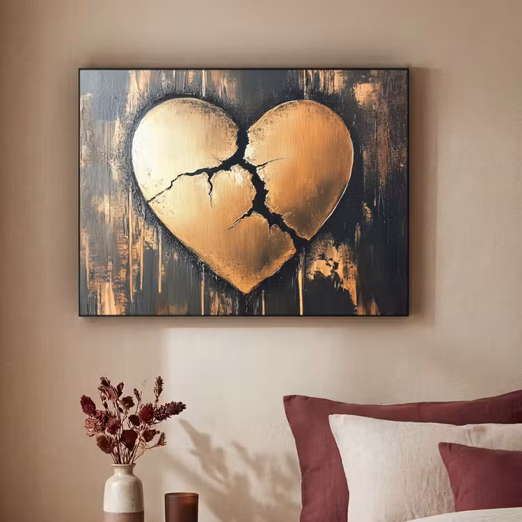 Art Frame - Gebroken hart - Goud - Houtlook - Liefde — 2