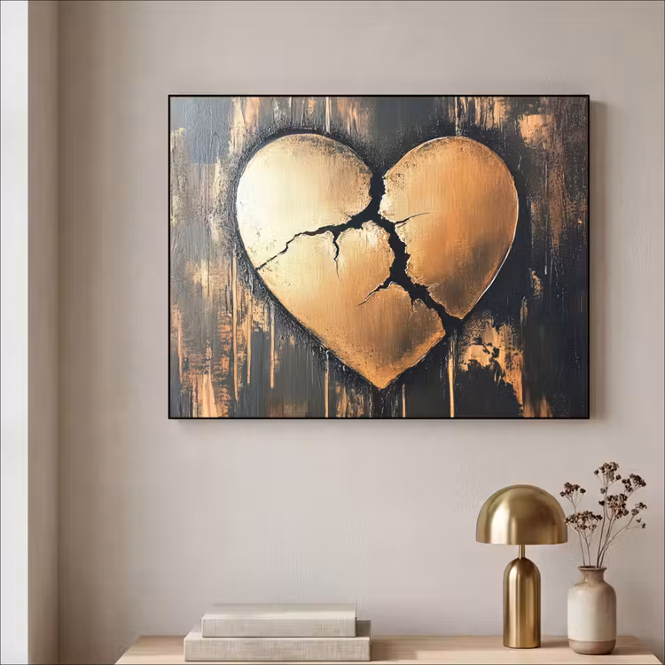 Art Frame - Gebroken hart - Goud - Houtlook - Liefde — 3