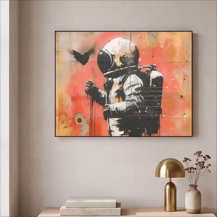 Art Frame - Graffiti - Astronaut - Street art - Ruimte — 3