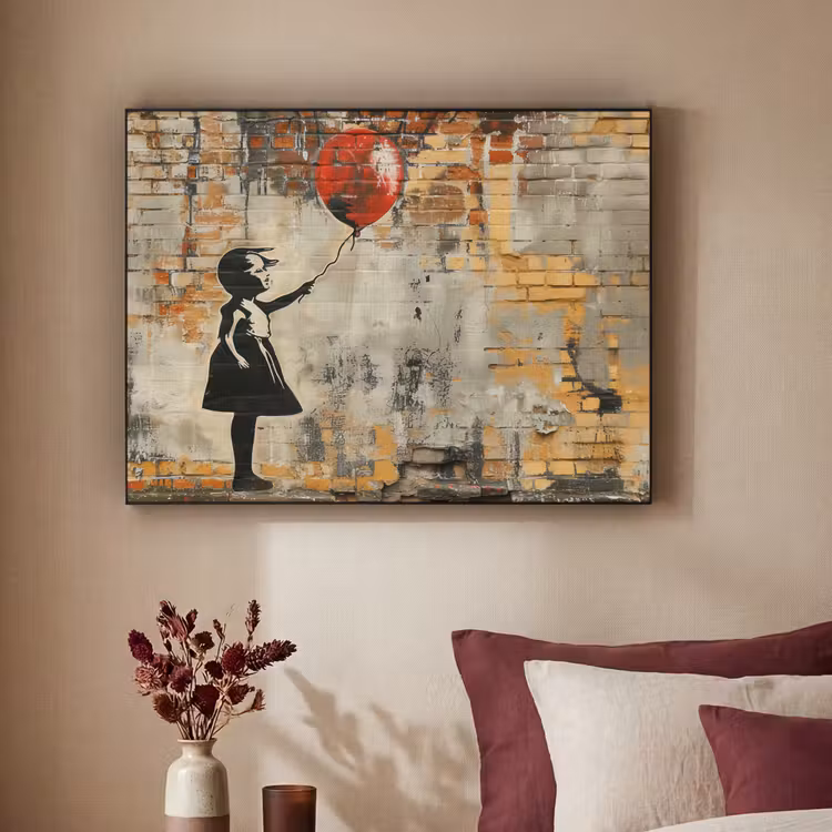 Art Frame - Graffiti - Banksy Style - Meisje met ballon — 2