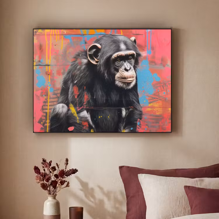 Art Frame - Graffiti - Chimpansee - Aap - Dieren - Street art — 2