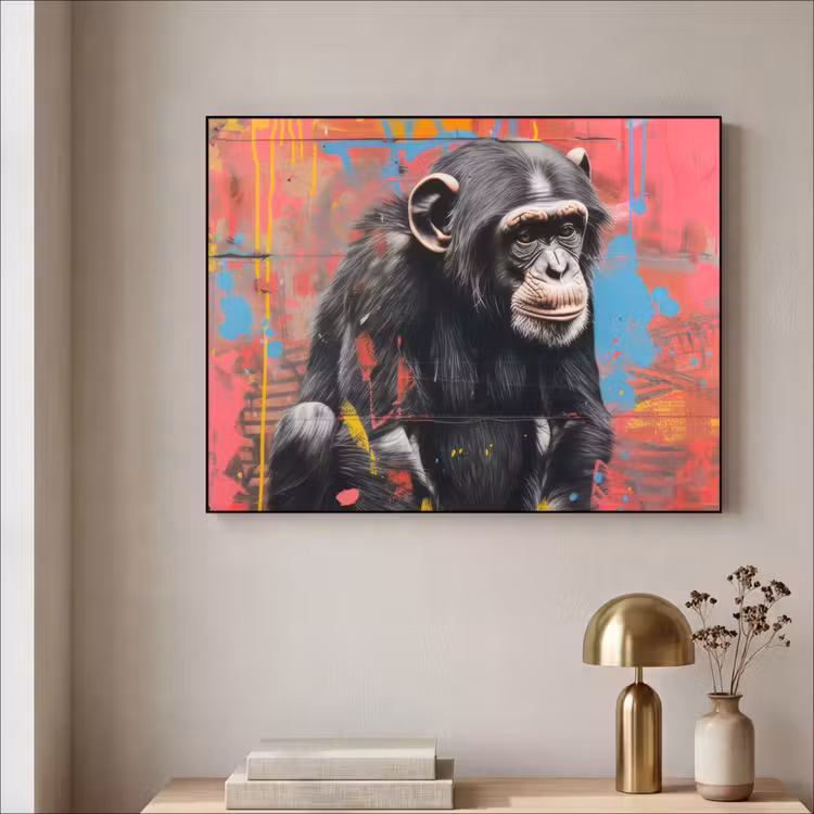 Art Frame - Graffiti - Chimpansee - Aap - Dieren - Street art — 3