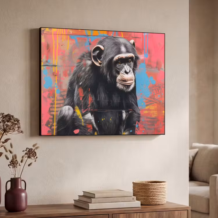 Art Frame - Graffiti - Chimpansee - Aap - Dieren - Street art — 4