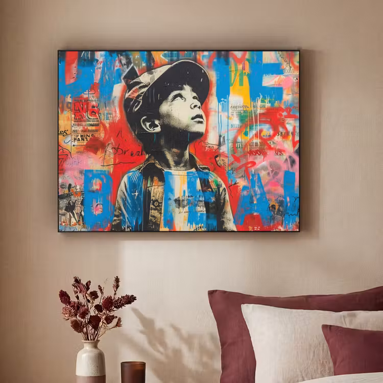 Art Frame - Graffiti - Jongen - Street art - Kleuren — 2