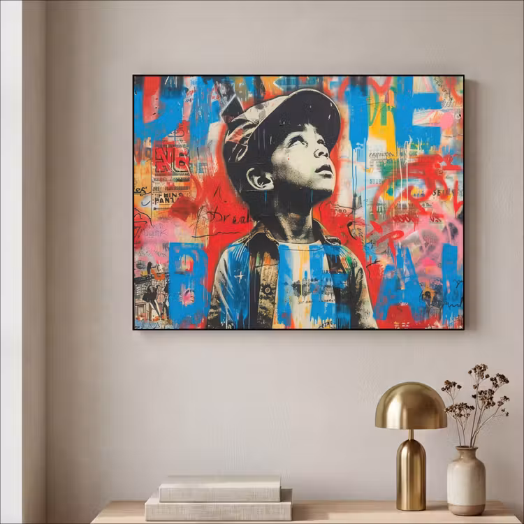 Art Frame - Graffiti - Jongen - Street art - Kleuren — 3