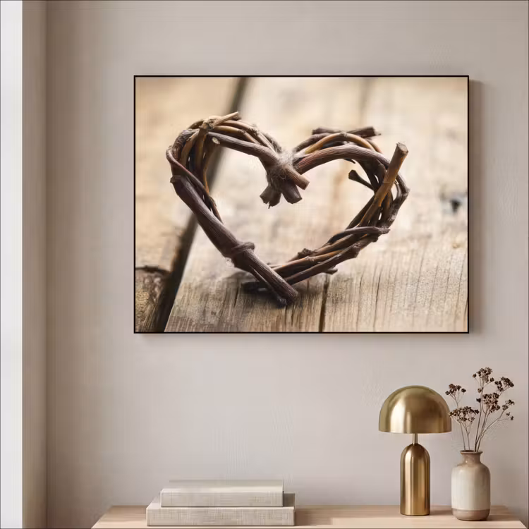 Art Frame - Hart - Hout - Natuur - Takken - Bruin — 3