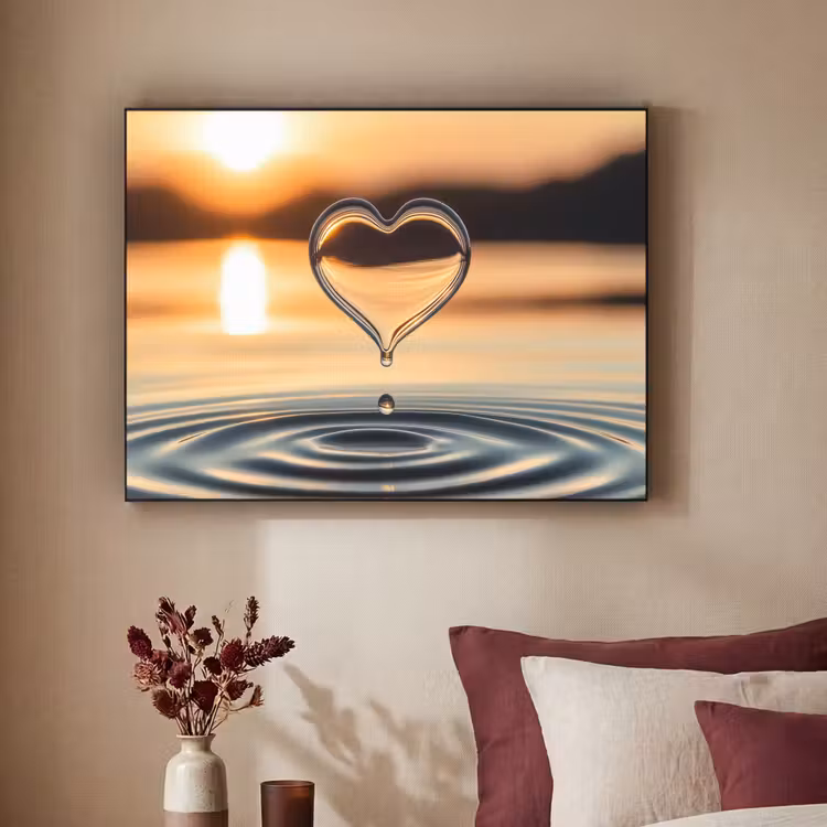 Art Frame - Hart - Water - Zonsondergang - Natuur - Zen — 2
