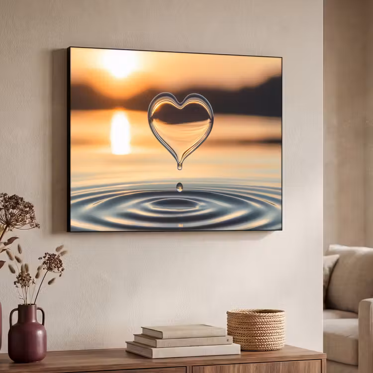 Art Frame - Hart - Water - Zonsondergang - Natuur - Zen — 4